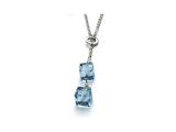 Náhrdelník Swarovski kostičky Blue Cube