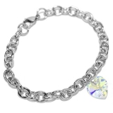 Náramek z chirurgické oceli s křišťálem Swarovski  LSW080B