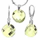 Stříbrný set - Twist Jonquil vyroben s CRYSTALLIZED™ – Swarovski Elements LSW063