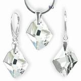 Stříbrný set - Cosmic Crystal 20mm vyroben s CRYSTALLIZED™ – Swarovski Elements 