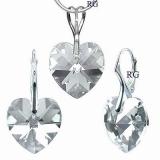 Stříbrný set šedý - vyroben s CRYSTALLIZED™ – Swarovski Elements LSW037S