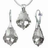 Souprava se Swarovski Elements - Baroque Black Diamond LSW022S