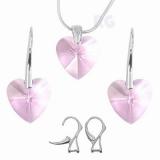 Souprava  šperky fialové srdce Srdce se Swarovski Elements SW010-13