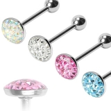 Piercing do jazyka z chirurgické oceli BS18R