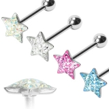 Piercing do jazyka z chirurgické oceli BS18S