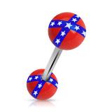 Piercing do jazyka z chirurgické oceli BARB