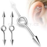 Piercing do ucha z chirurgické oceli BSP62