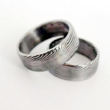 Snubní prsteny kovaná nerezová ocel damasteel DA-1008