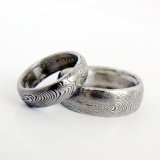 Snubní prsteny kovaná nerezová ocel damasteel DA-1009