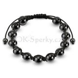 Shamballa náramek  s korálky hematit Metallic SSBSM-03