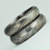 Snubní prsteny damasteel - hladké