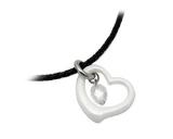 Přívěsek chirurgická ocel srdce TPSM003white