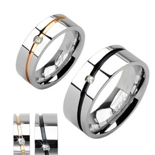 Snubní prsteny z chirurgické oceli PNS-0019