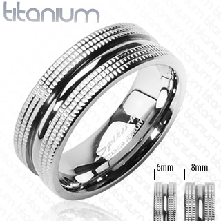 Titanové snubní prsteny PNT-0028