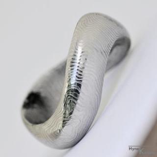 Kované snubní prsteny z nerezového oceli damasteel - FOR EVER