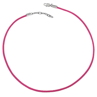 Náhrdelník z chirurgické oceli Drops Fuchsia CZC4