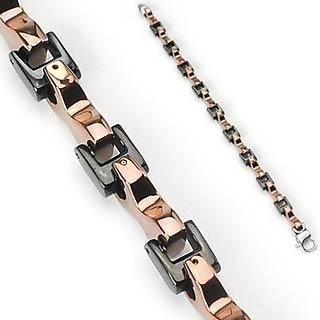 Náramek z chirurgické oceli Gold  SSBH-0807