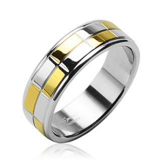 Prsten z chirurgické oceli  R-H0818