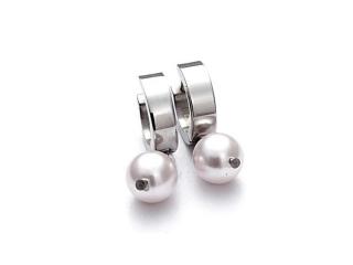 Náušnice Perly Swarovski Bílá