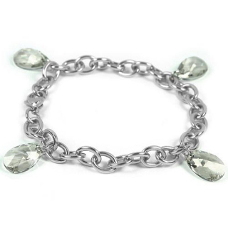 Luxusní náramek z chirurgické oceli s křišťálem Swarovski LSW102B