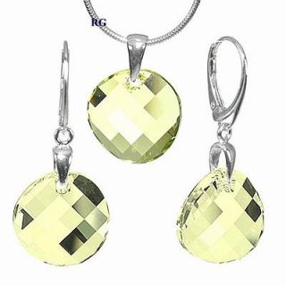 Stříbrný set - Twist Jonquil vyroben s CRYSTALLIZED™ – Swarovski Elements LSW063