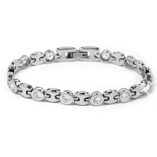 Náramek z chirurgické oceli s křišťálem Swarovski XBG476