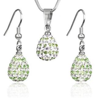 Ocelová elegantní souprava vyrobena se Swarovski Elements XPG1025-10