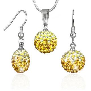 Ocelová elegantní souprava vyrobena se Swarovski Elements XPG1012-12