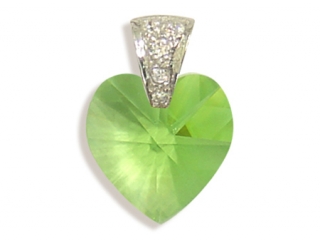 Přívěsek srdce peridot