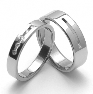 Snubní prsteny z chirurgické oceli ZERO Collection rz04025+rz86010