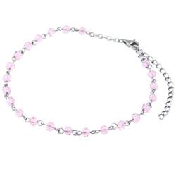 Ocelový Řetízek na nohu BAF01-PINK