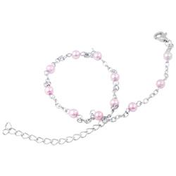 Ocelový Řetízek na nohu BAF02-PINK