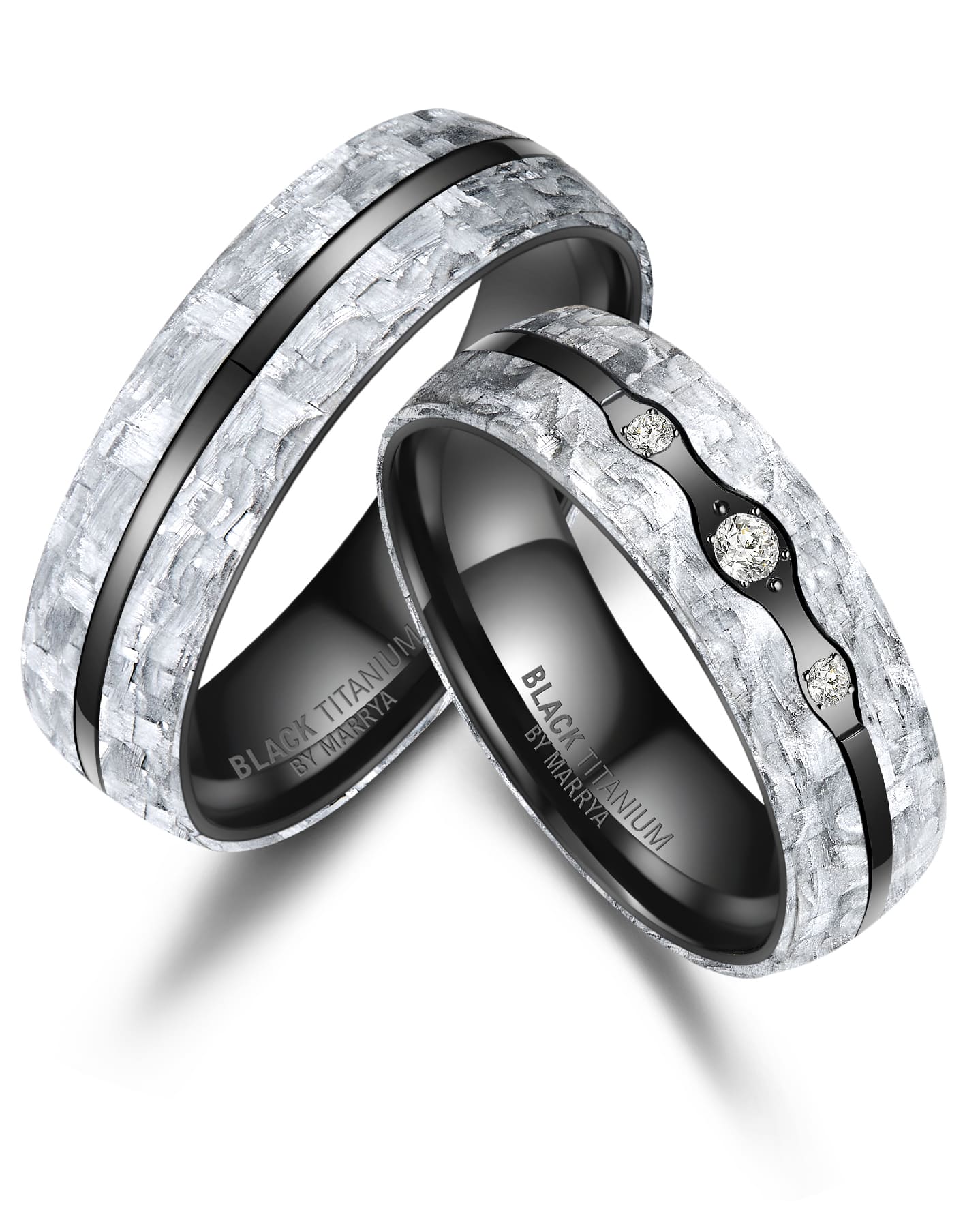 Karbonové snubní prsteny