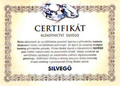 GIO CARATTI čtvercový prsten ze stříbra s Granátem