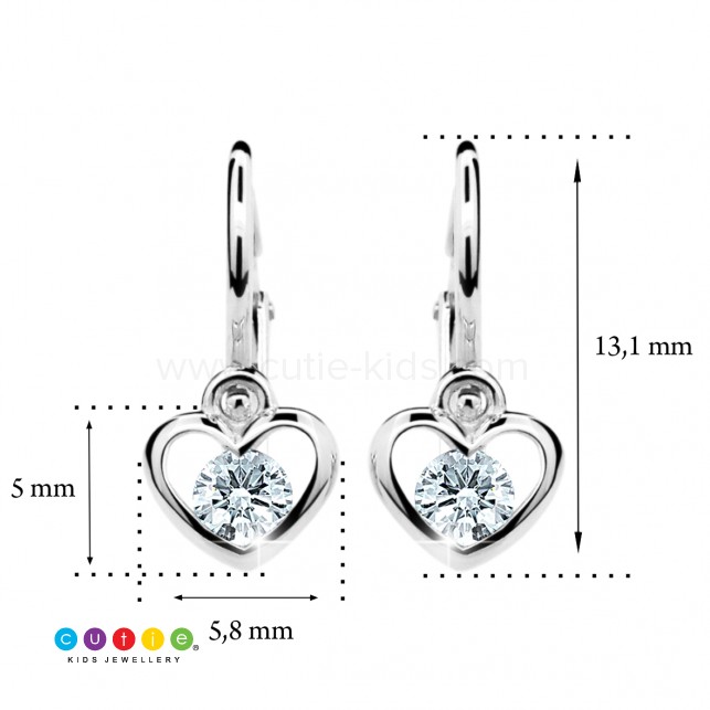 Dětské náušničky Cutie srdíčka C1943