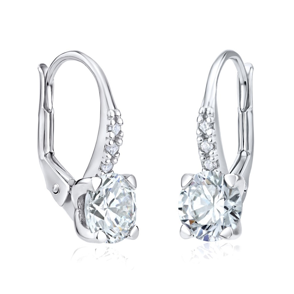 Stříbrné náušnice kruhy ORION - leštěný povrch