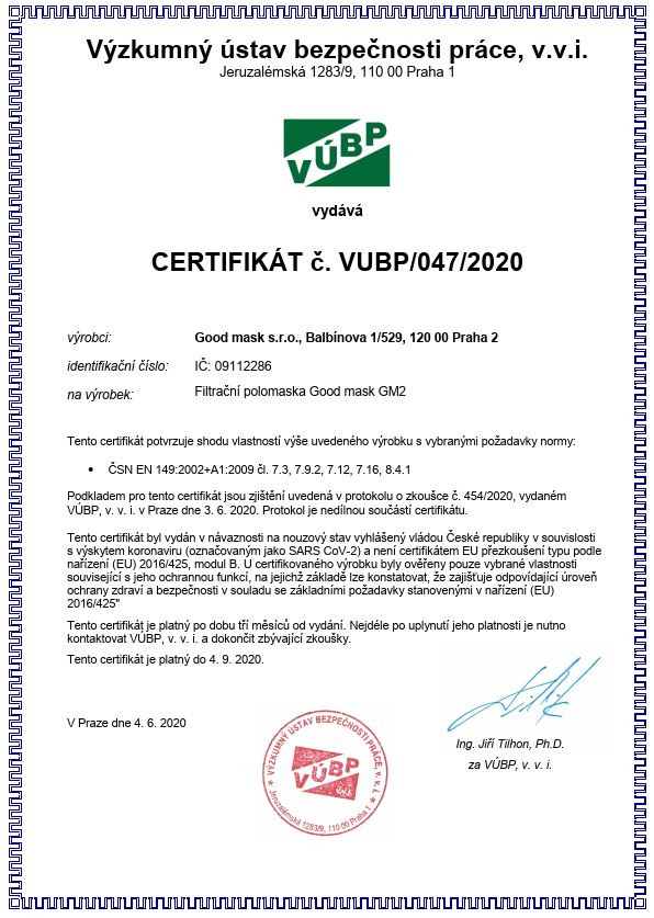 Respirátor GM2 FFP2-10 Kusů.