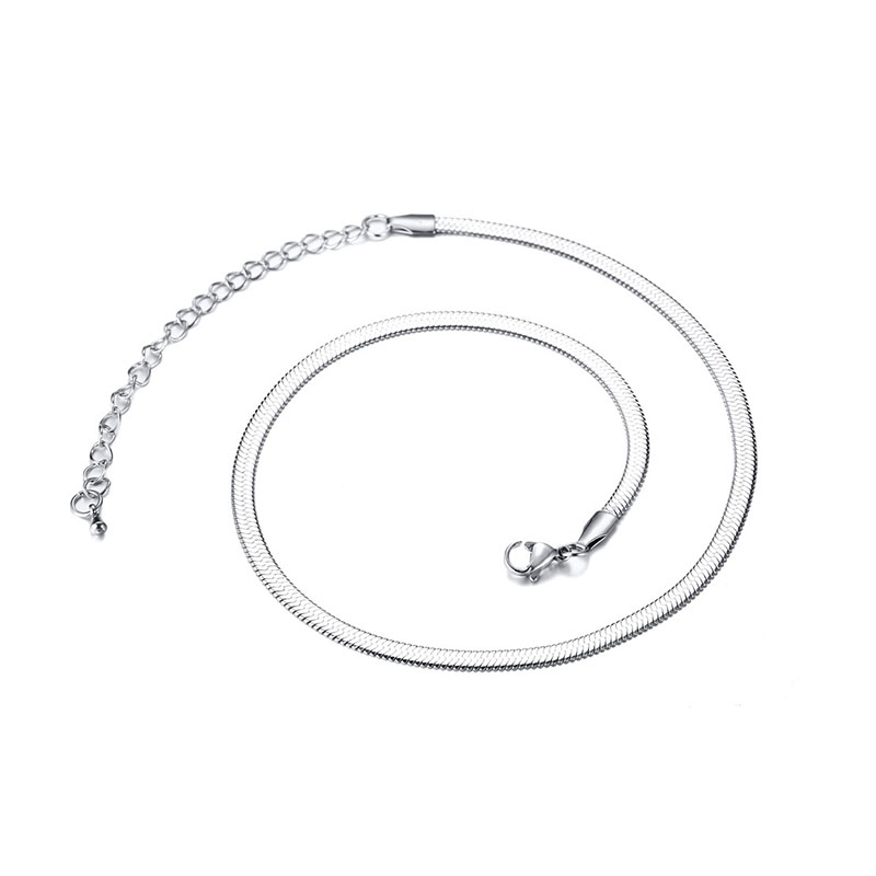 Řetízek z chirurgické oceli Flat Snake 3 mm