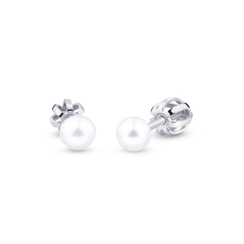 Zlaté náušnice s perlou 3 mm