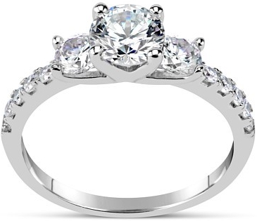 Silvego Zásnubní prsten CLAIRE ze stříbra se Swarovski Zirconia - SHZR301