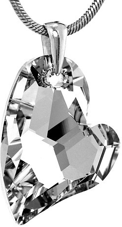 Stříbrný přívěsek Argent Heart 27mm se Swarovski Elements - LSW170P