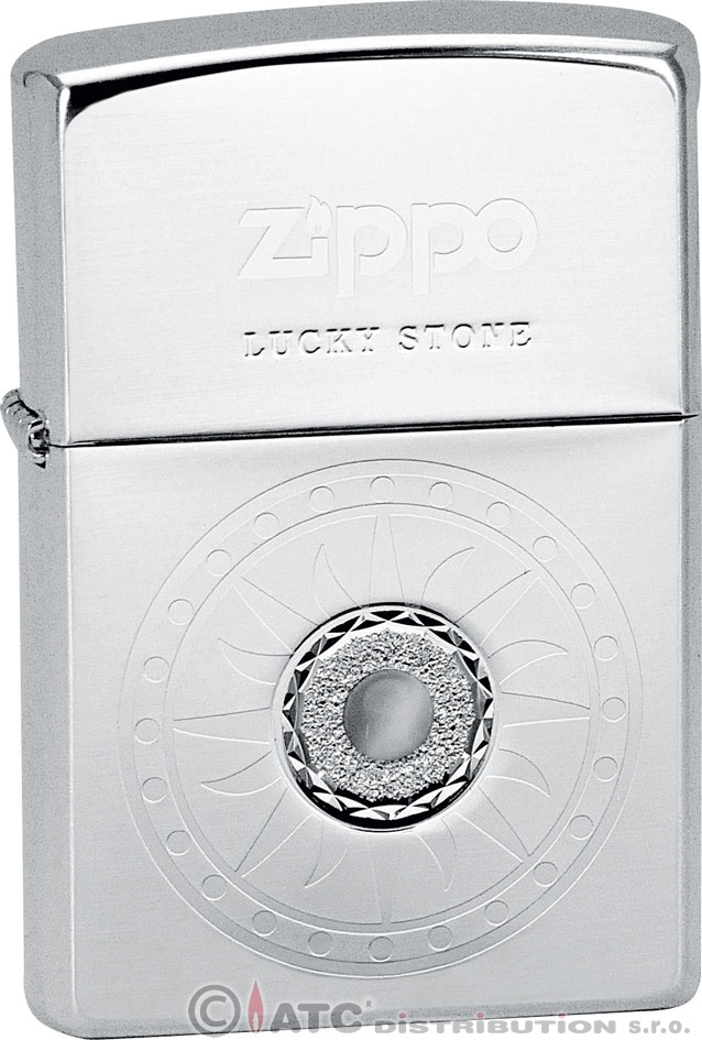Benzínový zapalovač Zippo LUCKY STONE white 28169