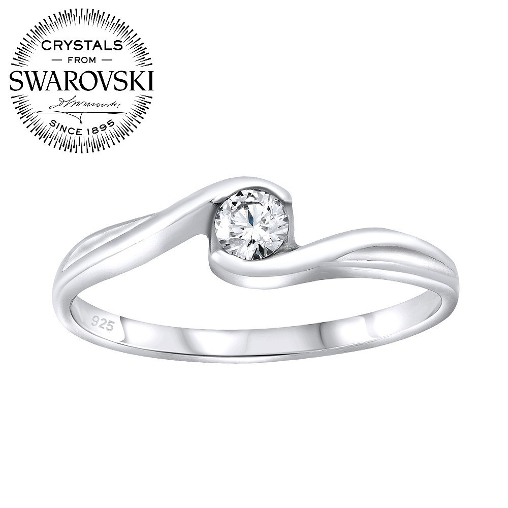 SILVEGO stříbrný prsten se Swarovski® Crystals SILVEGOB25021