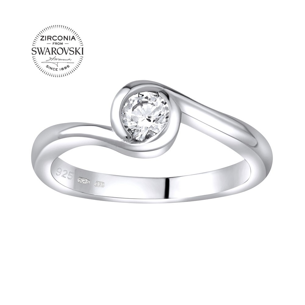 SILVEGO stříbrný prsten se Swarovski® Zirconia