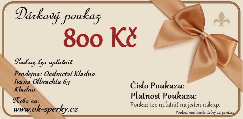 Dárkový poukaz 800 Kč