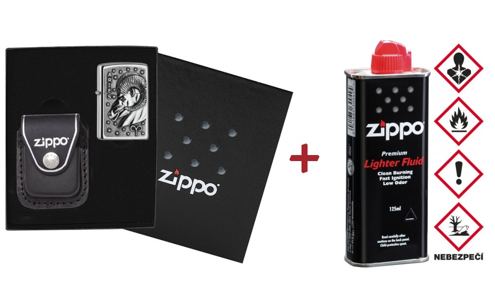 Dárková sada Zippo Zodiac s Benzínem zdarma