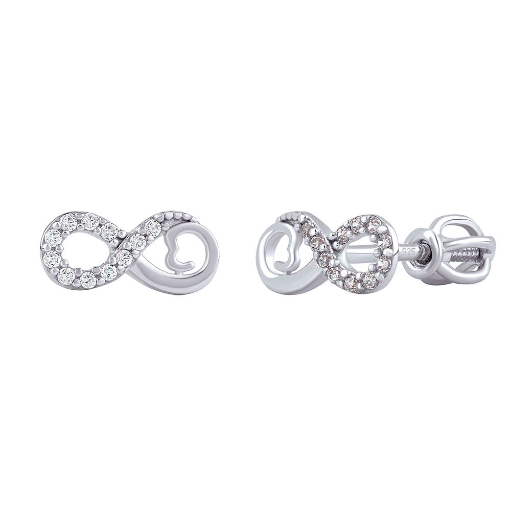 Stříbrné náušnice Infinity Arni s Brilliance Zirconia PRGMH29ES