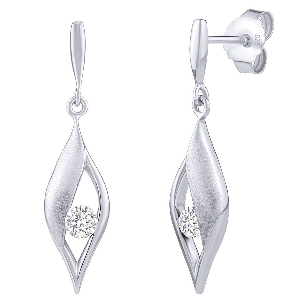 Stříbrné náušnice Nadine s čirým Brilliance Zirconia FWE15332W