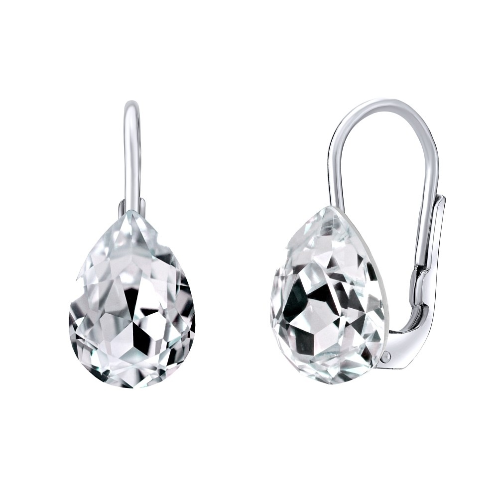 Stříbrné náušnice se Swarovski® Crystals kapka SILVEGOVSW072