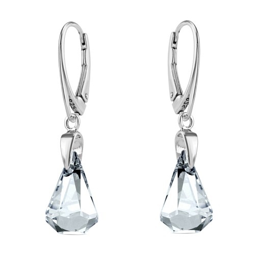 Stříbrné náušnice XIRIUS Raindrop 14mm Blue Shade se Swarovski® Crystals LSW178E